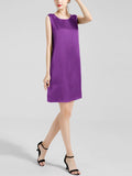 Robe débardeur basique en soie 100% soie à col rond pour femme