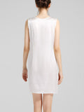 Women's 100% Silk Basic Round Neck Silk Tank Dress