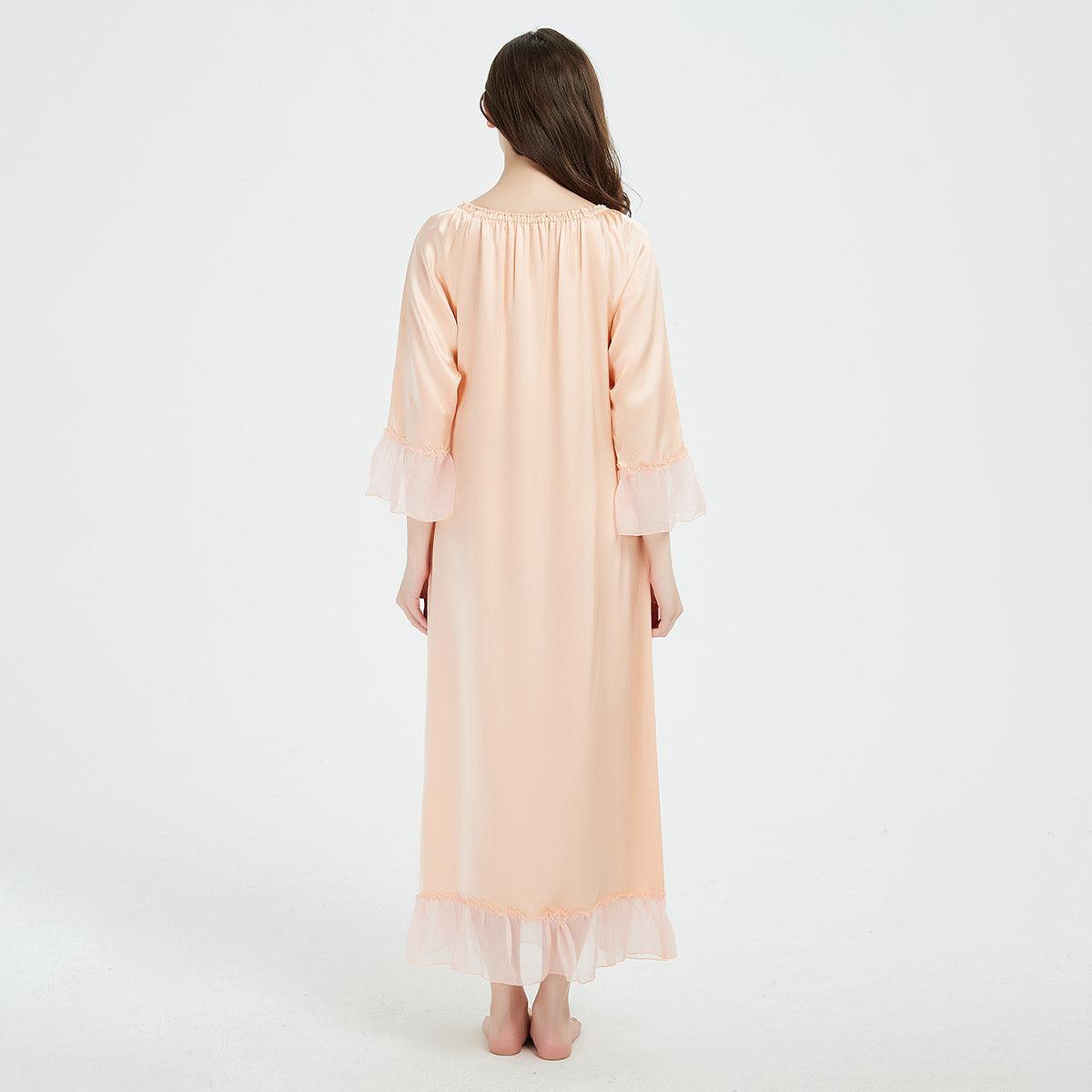 Women's Long 100% Silk Nightgown Silk Nightdress – DIANASILK