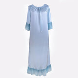 Women's 100% Silk Full Length Silk Nightgown Simple Nightdress - DIANASILK