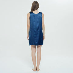 Women's 100% Silk Nightgown Wide Adjust Straps Ladies Simple Chemise Nightdress - DIANASILK