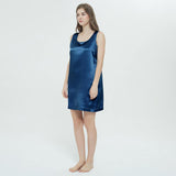 Women's 100% Silk Nightgown Wide Adjust Straps Ladies Simple Chemise Nightdress - DIANASILK