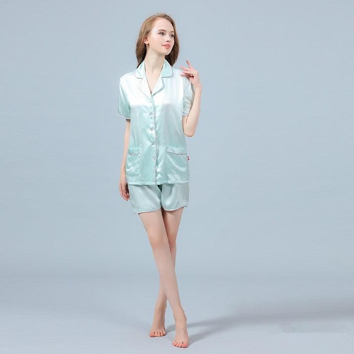 Women's Luxury Silk Sleepwear 100% Silk Short Pajamas Set (multi-colors) - DIANASILK